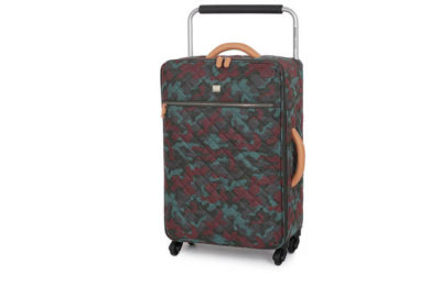 IT Luggage Medium Quilted Camo Suitcase 4 Wheel - Ivy.